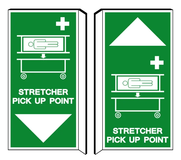 Stretcher Pick Up Point Symbol znak, Ilustracja wektora, Izolacja na białym tle etykiety .EPS10 — Wektor stockowy