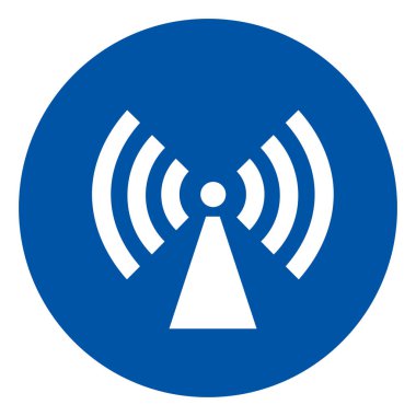 İyonize Olmayan Radyasyon Sembolü, Vektör İllüstrasyonu, Beyaz Arkaplan Etiketinde İzole Edilme. EPS10 