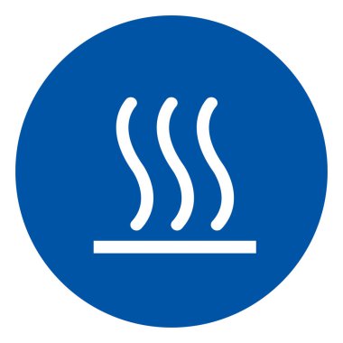 Dikkat Sıcak Sembol İşareti, Vektör İllüstrasyon, Beyaz Arka Plan Etiketi Üzerinde Yalıtma . Eps10 