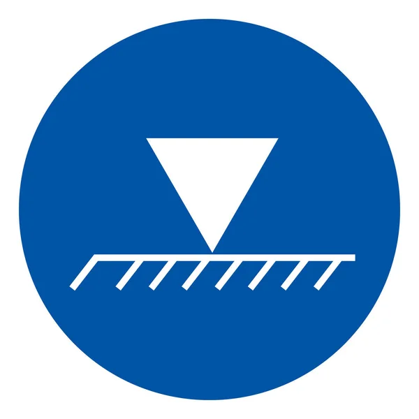 Symbolzeichen für die Begrenzung der Überkopfhöhe, Vektorillustration, isoliert auf weißem Hintergrundetikett. EPS10 — Stockvektor