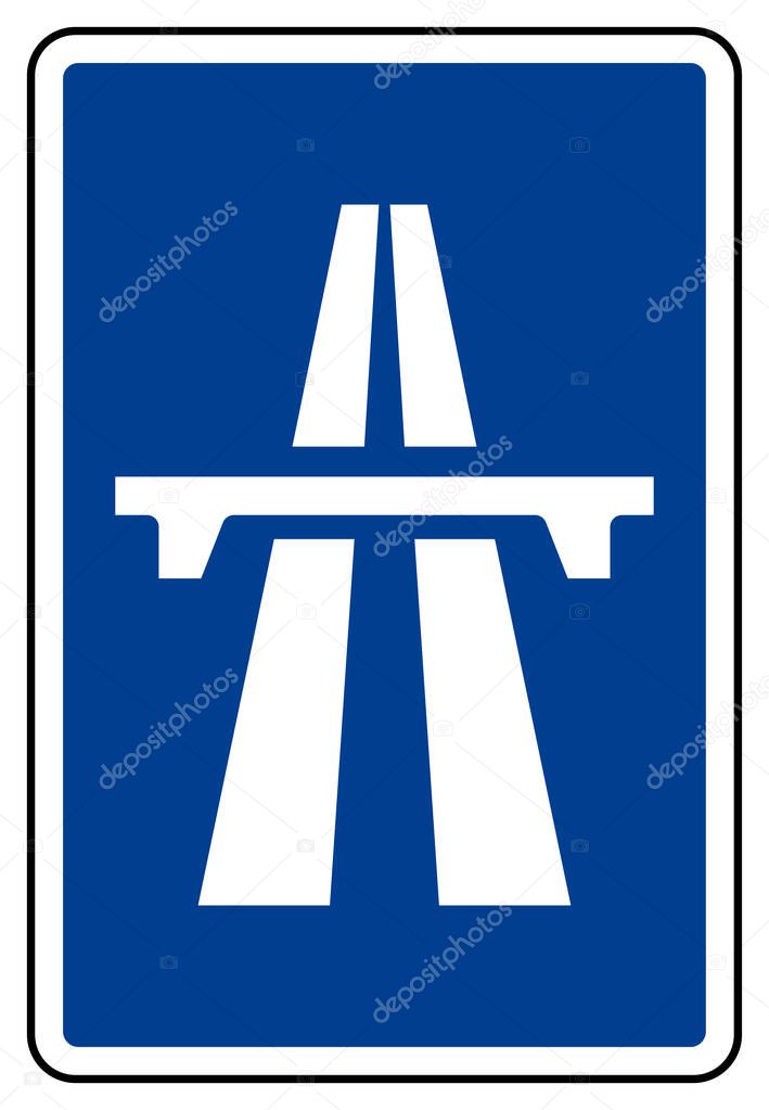 Expressway Symbol Sign, Vector Illustration, Isolate On White Background Label. EPS10 