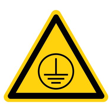 Warning Protective Earth Ground Symbol Sign, Vector Illustration, Isolate On White Background Label. EPS10  clipart