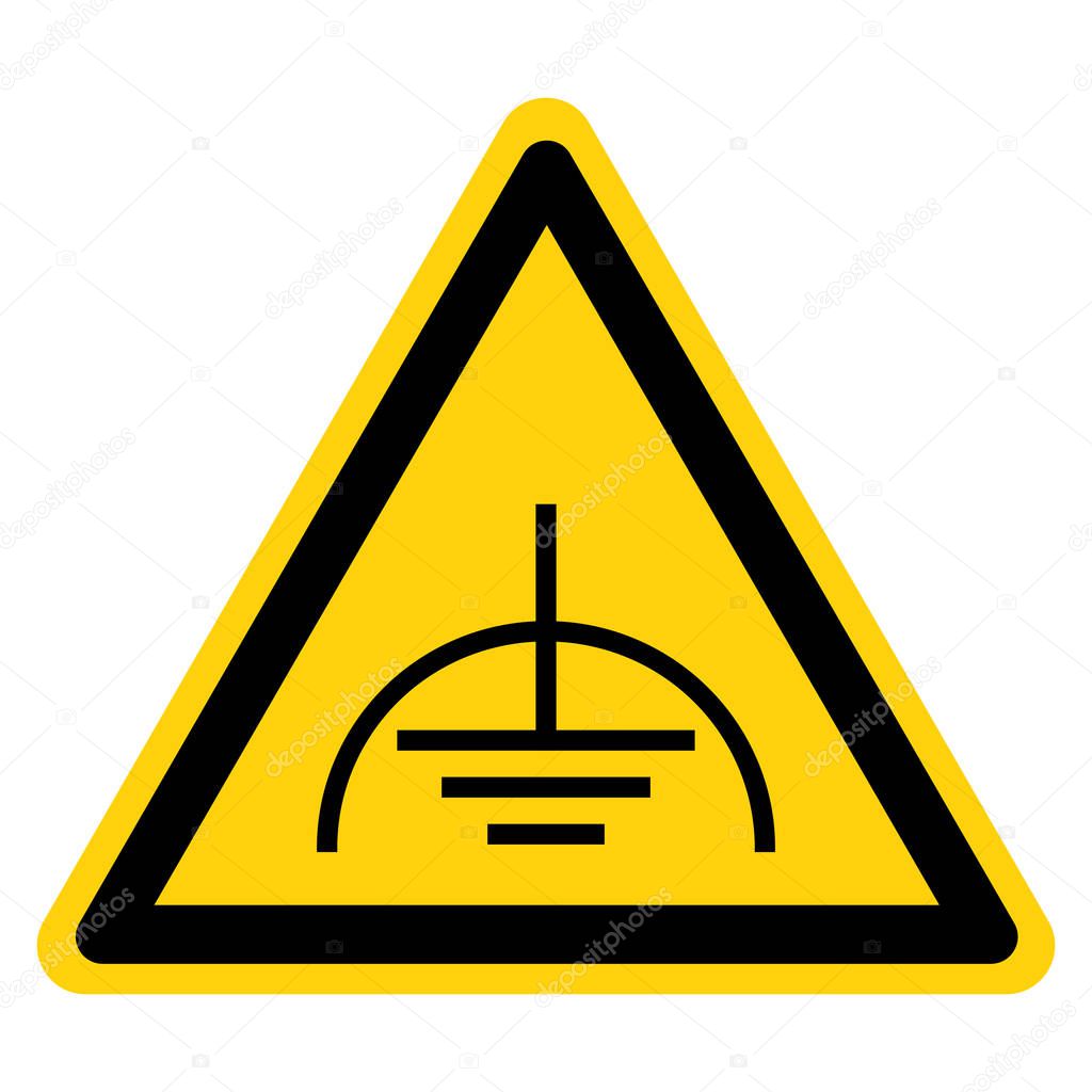 Warning Noiseless Earth Clean Ground Symbol Sign, Vector Illustration, Isolate On White Background Label. EPS10 