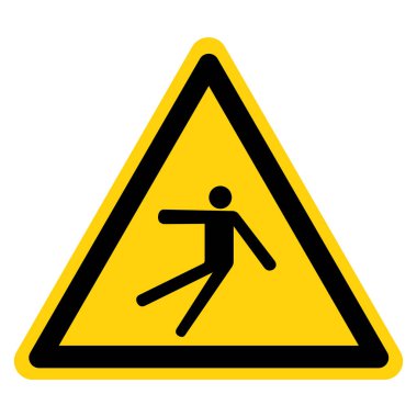 Warning Injury Hazard Slip Fall Symbol Sign, Vector Illustration, Isolate On White Background Label .EPS10  clipart