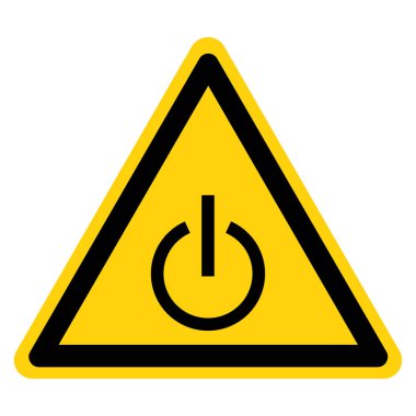 Uyarı Stand-by Sembolü İşareti, Vektör İllüzyonu, Beyaz Arkaplan Etiketinde İzole Edin. Bölüm 10 