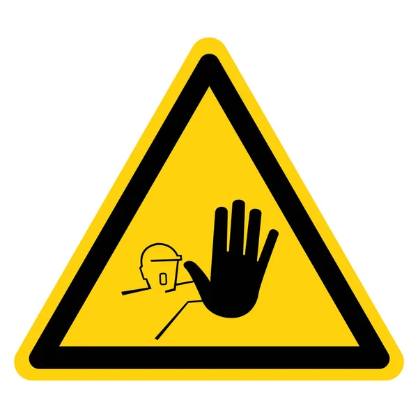Avertissement Ne touchez pas, Pas d'entrée pour les personnes non autorisées Symbole Signe, Illustration vectorielle, Isoler sur fond blanc. Étiquette .EPS10 — Image vectorielle