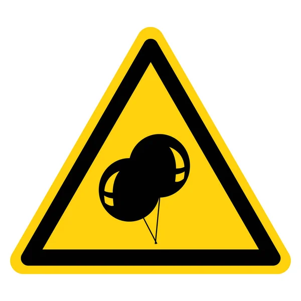 Advertencia No hay signos de símbolo de globos, ilustración vectorial, aislamiento en la etiqueta de fondo blanco .EPS10 — Vector de stock