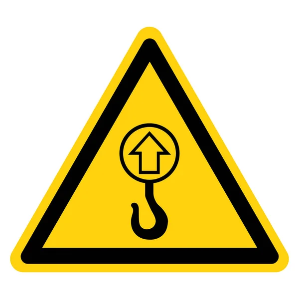 Warnung nicht mit hakenlosem Lift-Punkt-Symbol anheben, Vektorabbildung, auf weißem Hintergrundetikett isolieren .eps10 — Stockvektor