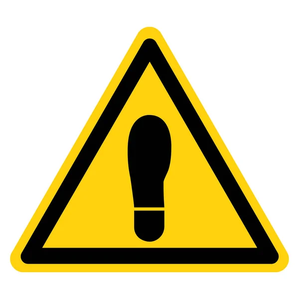 Figyelmeztetés No Step Symbol Sign, Vector Illustration, Izolált fehér háttér címke. — Stock Vector