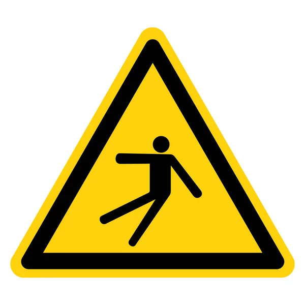 Warning Injury Hazard Slip Fall Symbol Sign, Vector Illustration, Isolate On White Background Label .EPS10 — Stock Vector