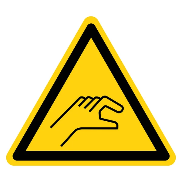 Advertencia No toque el signo de símbolo, ilustración de vectores, aislar en la etiqueta de fondo blanco .EPS10 — Vector de stock