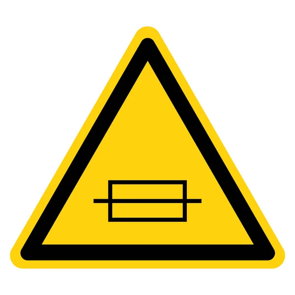 Značka varovné roznětky, vektorová ilustrace, samostatný štítek na bílém pozadí. Eps10 — Stockový vektor