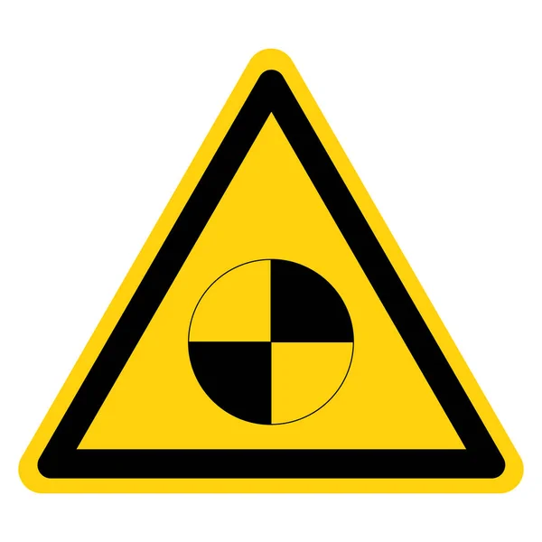 Warnschwerpunktsymbol, Vektorabbildung, isoliert auf weißem Hintergrundschild. eps10 — Stockvektor