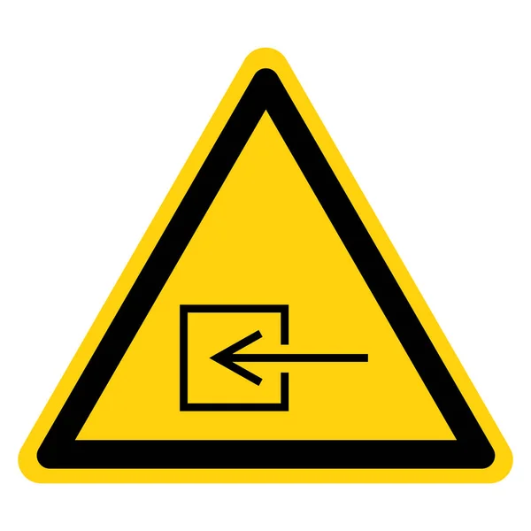 Výstražný znak vstupu bez elektrického symbolu, vektorová ilustrace, izolovat na bílém pozadí. Eps10 — Stockový vektor