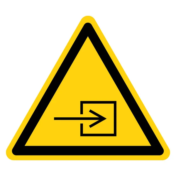 Výstražný výstupní neelektrický symbol, vektorová ilustrace, izolovat na bílém pozadí. Eps10 — Stockový vektor