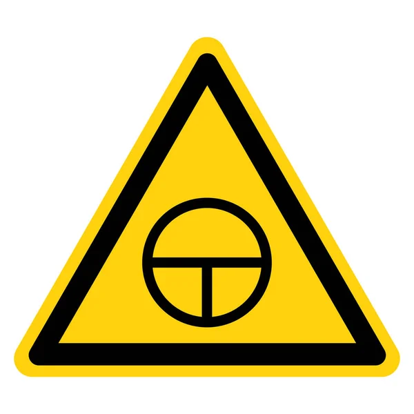Warnung auf Aus-Knopf-Symbol-Schild, Vektorabbildung, isoliert auf weißem Hintergrundschild. eps10 — Stockvektor