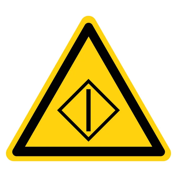 Symbol zahájení varování (akce), vektorová ilustrace, izolovat na bílém pozadí. Eps10 — Stockový vektor