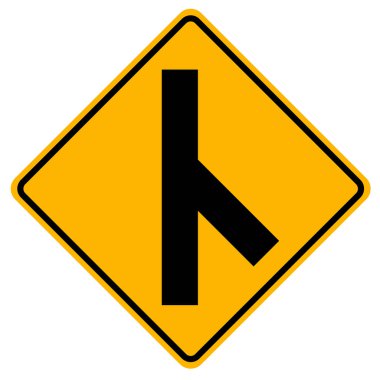 Y - Kavşak Trafik İşareti, Vektör İllüstrasyonu, Tecrit