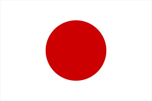 Bandeira original do Japão, ilustração vetorial A cor do original, cores oficiais e proporção corretamente, isolar fundo branco Ícone .EPS10 — Vetor de Stock