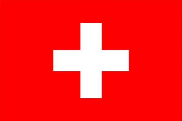 Bandeira original da Suíça, ilustração vetorial A cor do original, cores oficiais e proporção corretamente, isolar etiqueta de fundo branco .EPS10 — Vetor de Stock