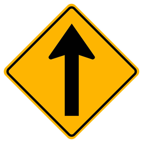 Go Straight Traffic Road Sign,Vector Illustration, Isolate On White Background,Symbols, Label. EPS10  