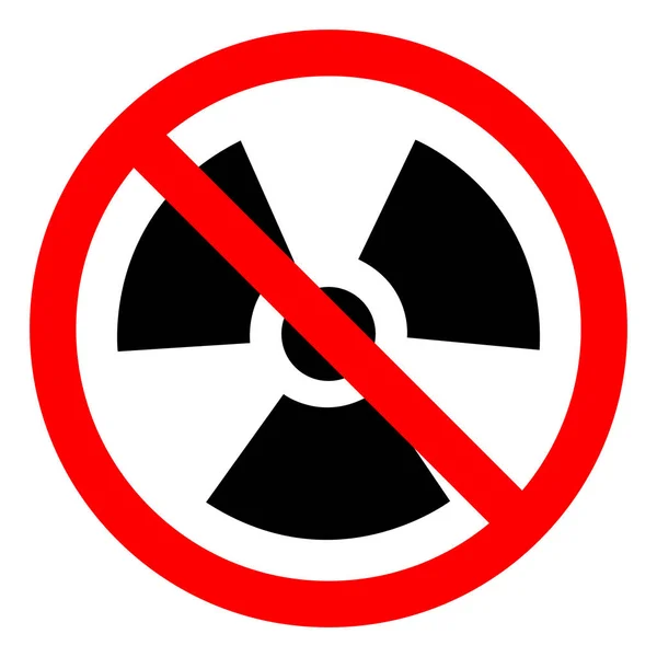 Radyasyon Geleneksel Tehlike Sembolü İşareti, Vektör İllüstrasyon, Beyaz Arka Plan Simgesi İzole. Eps10 — Stok Vektör
