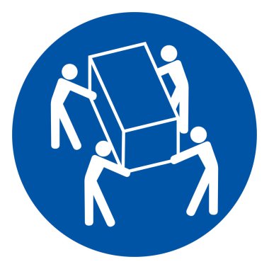 Beyaz Arkaplan Etiketinde İzole Edilmiş Dört Kişiyi Kaldırma Sembol İşareti, Vektör İllüzyonu Kullan. Bölüm 10  