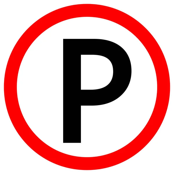 No Parking Symbol Sign, Vector Illustration, Isolate On White Background Label. S10 — стоковый вектор