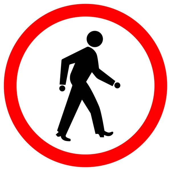Пішохідний дорожній знак, векторна ілюстрація, ізольований на білому тлі етикетки. ЕПС10 — стоковий вектор