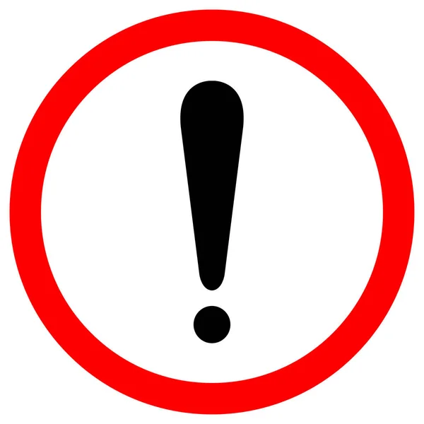 Avertissement ou prudence Panneau rouge, Illustration vectorielle, Isoler sur étiquette de fond blanc. PSE10 — Image vectorielle