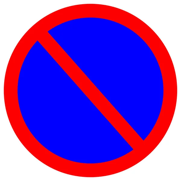 No Parking Traffic Road Sign, Vector Illustration, Isoleer op wit achtergrond label. Eps10 — Stockvector