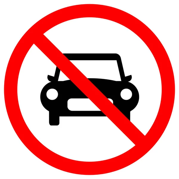 Kein Verkehrszeichen, Vektorabbildung, isoliert auf weißem Hintergrundschild. eps10 — Stockvektor