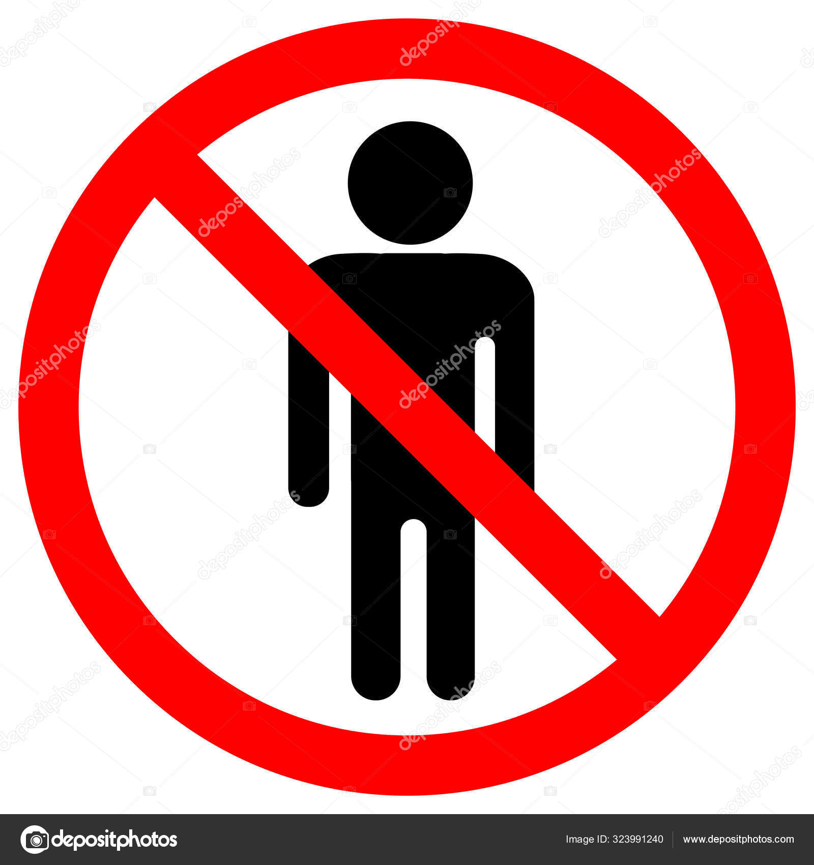 Prohibit People Allowed Do Not Enter No Man Entry Symbol Sign Vector Illustration Isolate On White Background Label Eps10 Stock Vector Image By C Technicsorn