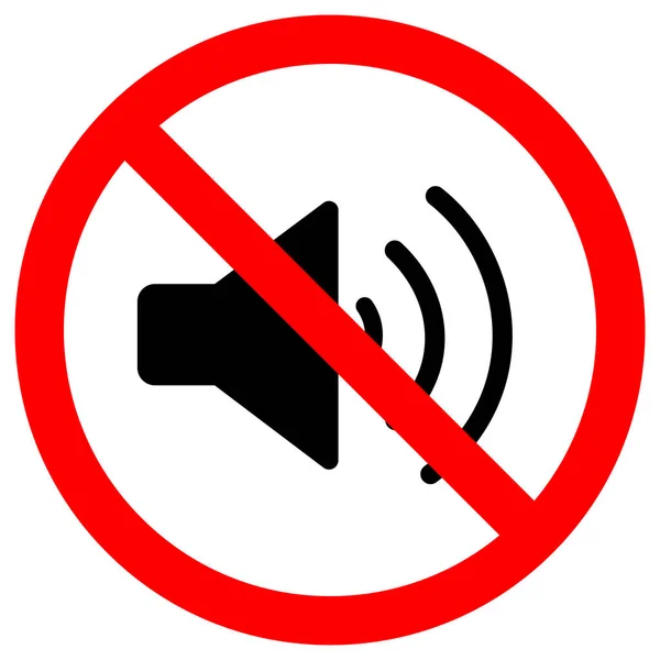 No Sound Sign, Vector Illustration, Isolate On White Background Label. S10 — стоковый вектор