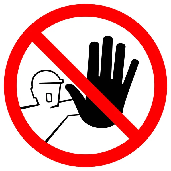 No toque, No AccesSymbol Sign, Ilustración de vectores, Aislar sobre fondo blanco. Etiqueta .EPS10 — Vector de stock