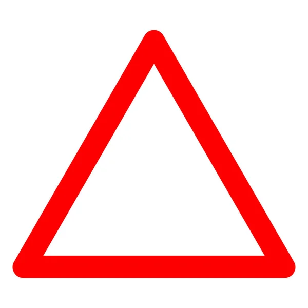 危険三角形ブランクトラフィック道路標識,ベクトルイラスト,白の背景ラベルに分離します。第十話 — ストックベクタ