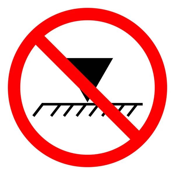 Peligro Límite de altura superior Signo de símbolo, ilustración vectorial, aislado en la etiqueta de fondo blanco. EPS10 — Vector de stock
