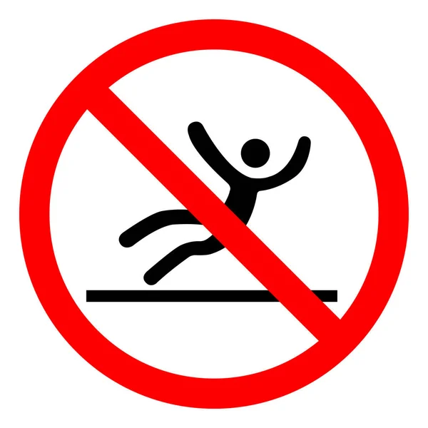 Symbole de surface glissante Danger, Illustration vectorielle, isolé sur étiquette de fond blanc. PSE10 — Image vectorielle