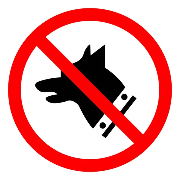 Tehlike Bekçisi Köpek Sembol İşareti, Vektör İllüzyonu, Beyaz Arkaplan Etiketinde İzole Edilme. Bölüm 10 — Stok Vektör
