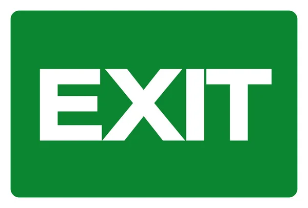 Exit Symbol Sign, vektor Illustration, isolera på vit bakgrund etikett. EPS10 — Stock vektor