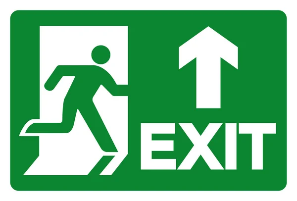 Sinal de símbolo de saída, ilustração vetorial, isolar na etiqueta de fundo branco. EPS10 —  Vetores de Stock