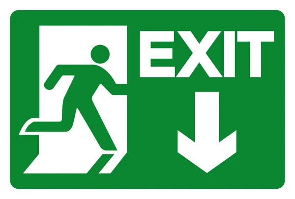 Sinal de símbolo de saída, ilustração vetorial, isolar na etiqueta de fundo branco. EPS10 —  Vetores de Stock