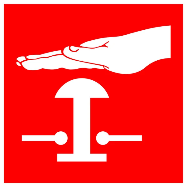 Deluge Switch Symbol skylt, vektor Illustration, isolera på vit bakgrund etikett. EPS10 — Stock vektor