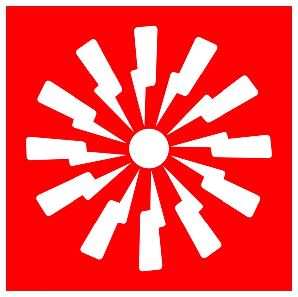 Символ аварійної пожежної сигналізації, векторна ілюстрація, ізольований на білому тлі етикетки. ЕПС10 — стоковий вектор