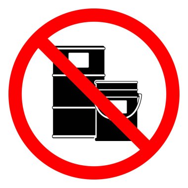 Tehlike Kimyasal Depolama Sembolü, Vektör İllüstrasyonu, Beyaz Arkaplan Etiketinde Tecrit. EPS10 