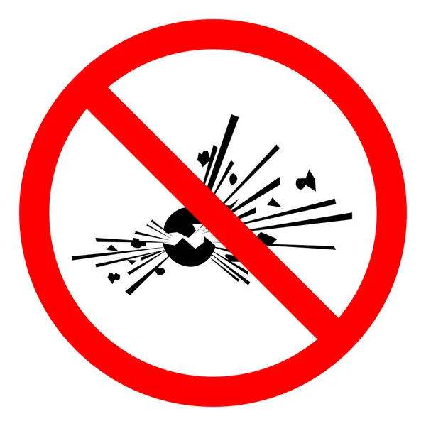 Небезпека вибуховий символ знак, Векторна ілюстрація, Ізоляція на білому тлі етикетки. ЕПС10 — стоковий вектор
