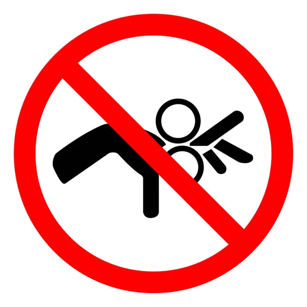 Segno di simbolo del rullo pericoloso, Illustrazione vettoriale, isolato sull'icona di sfondo bianco. EPS10 — Vettoriale Stock