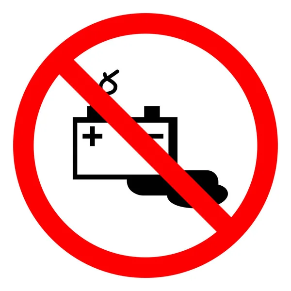 Simbolo di carica della batteria a rischio Segno, Illustrazione vettoriale, isolato su etichetta di sfondo bianco .EPS10 — Vettoriale Stock
