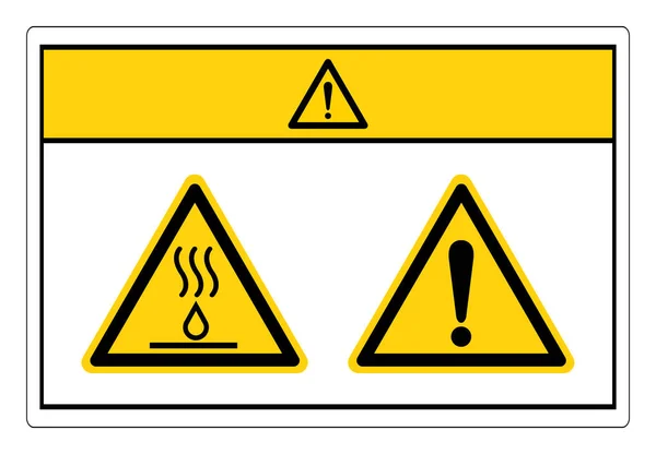 Vorsicht heiße Flüssigkeiten verbrennen Gefahrensymbol Zeichen, Vektor Illustration, isolieren auf weißem Hintergrund Etikett. eps10 — Stockvektor