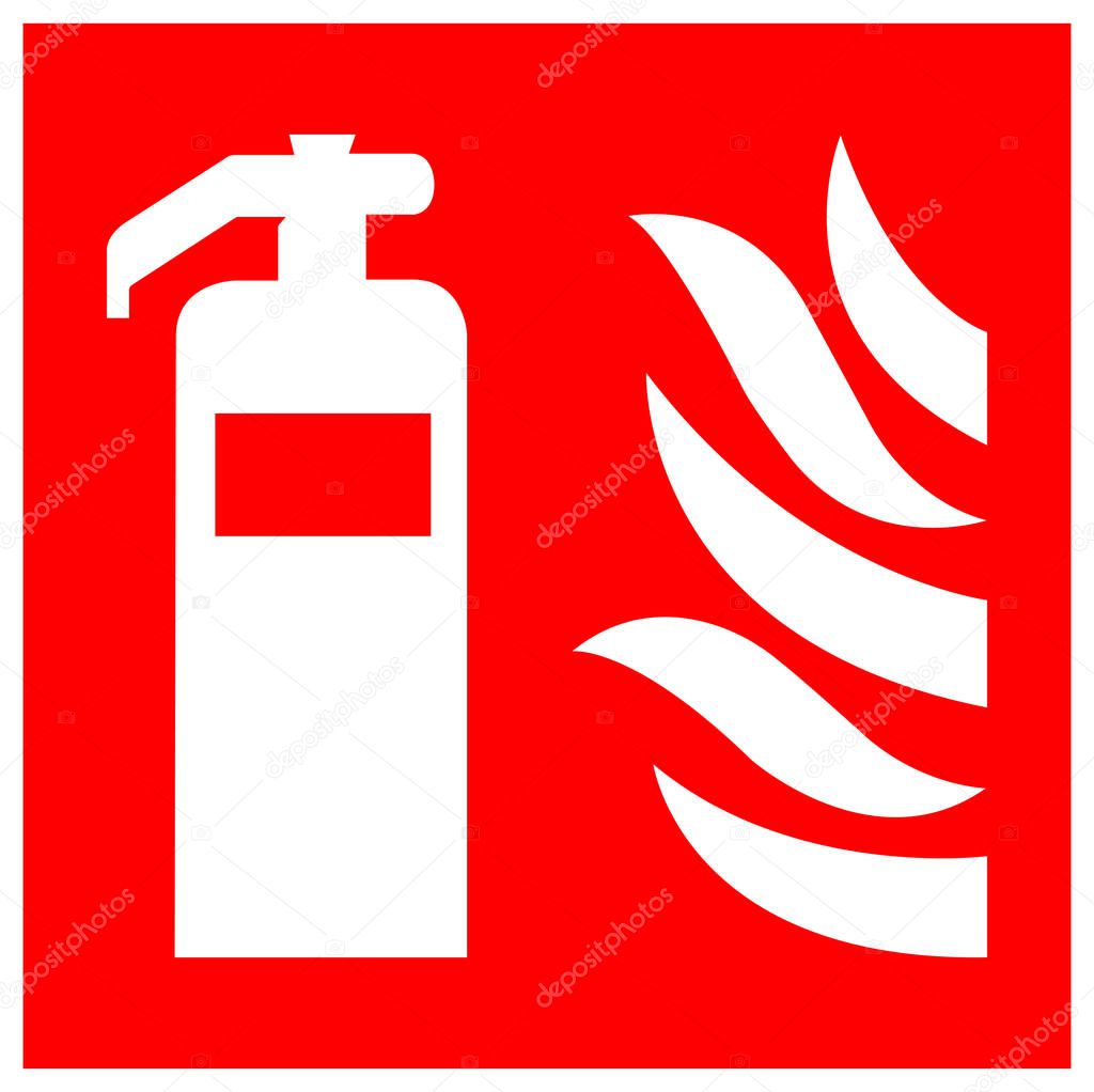 Fire Extinguisher Symbol Sign ,Vector Illustration, Isolate On White Background Label .EPS10 
